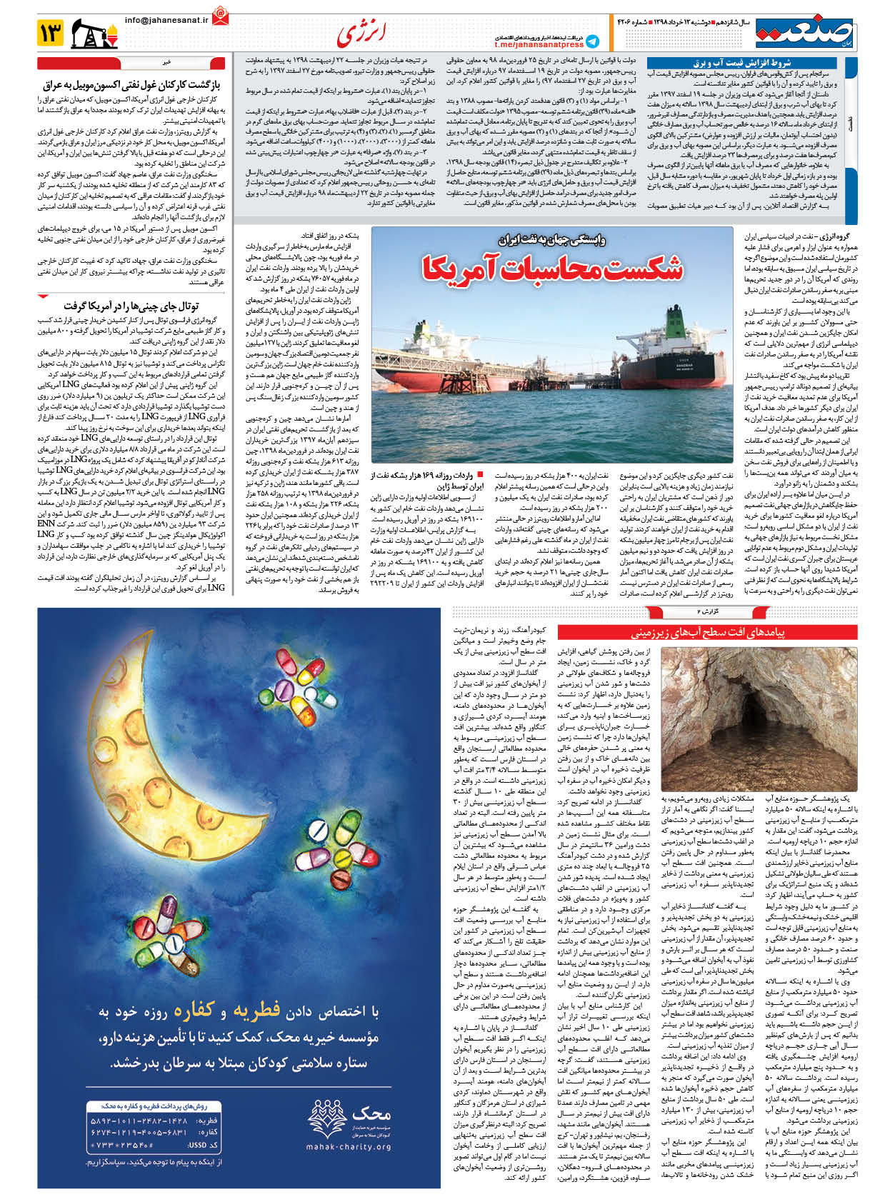 صفحه ۱۳ – ۱۳ خرداد ۱۳۹۸