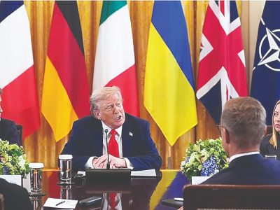 رهبران اروپایی پشت در اتاق ترامپ