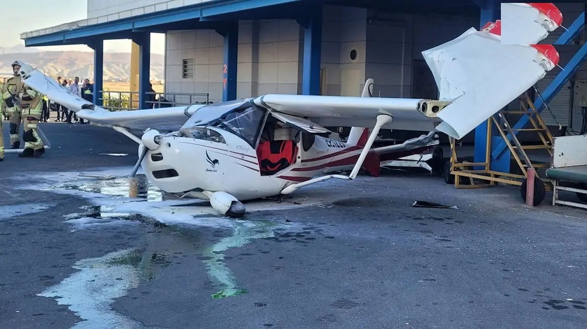 خلبان سولو در حادثه برخورد هواپیما با ساختمان جان سالم به در برد خلبان سولو در حادثه برخورد هواپیما با ساختمان جان سالم به در برد