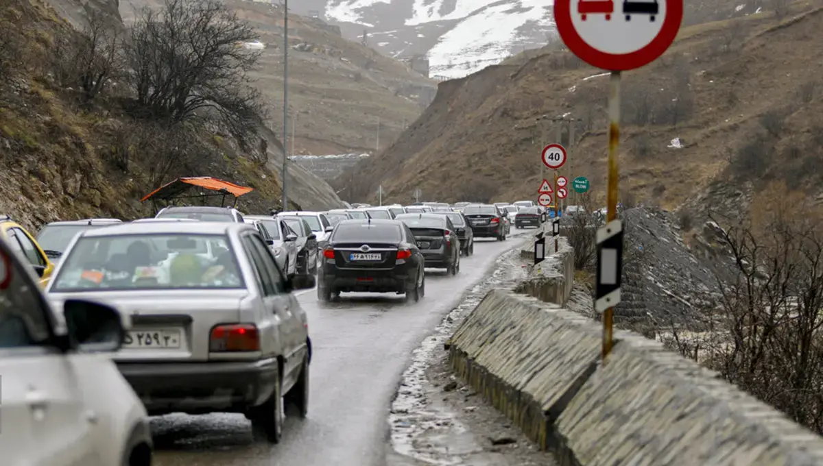 ترافیک سنگین در این محدوده‌های جاده چالوس و هراز+محورهای روان