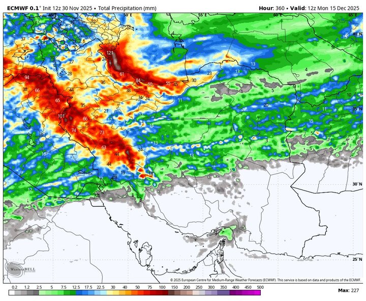 موج سرمای غیرعادی از چهارشنبه به نیمه غربی ایران می‌رسد