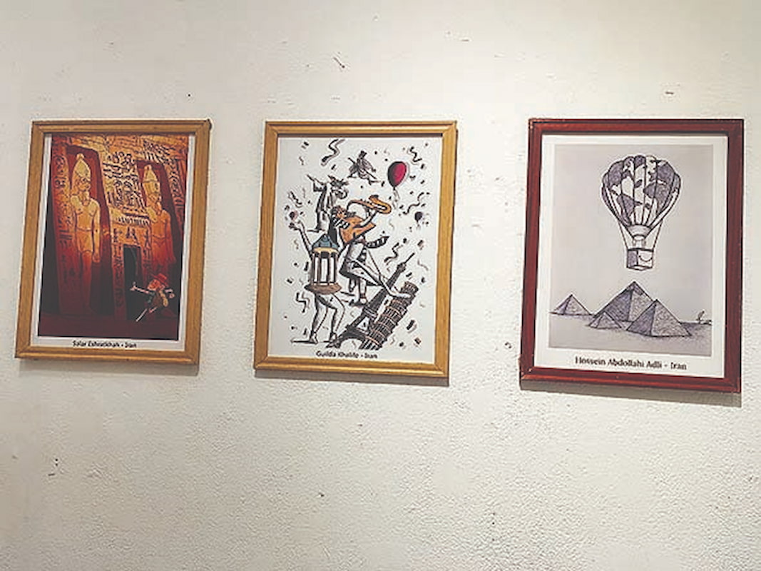 درخشش هنر ایرانی در افتتاحیه نمایشگاه آثار کاریکاتوری قاهره