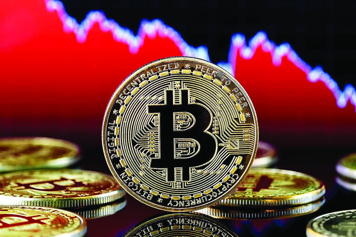 سقوط ۳۵۰۰دلاری بیت‌کوین در یک ساعت