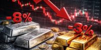 قیمت طلا ریزش کرد؛ سقوط نقره و پلاتین دو رقمی شد