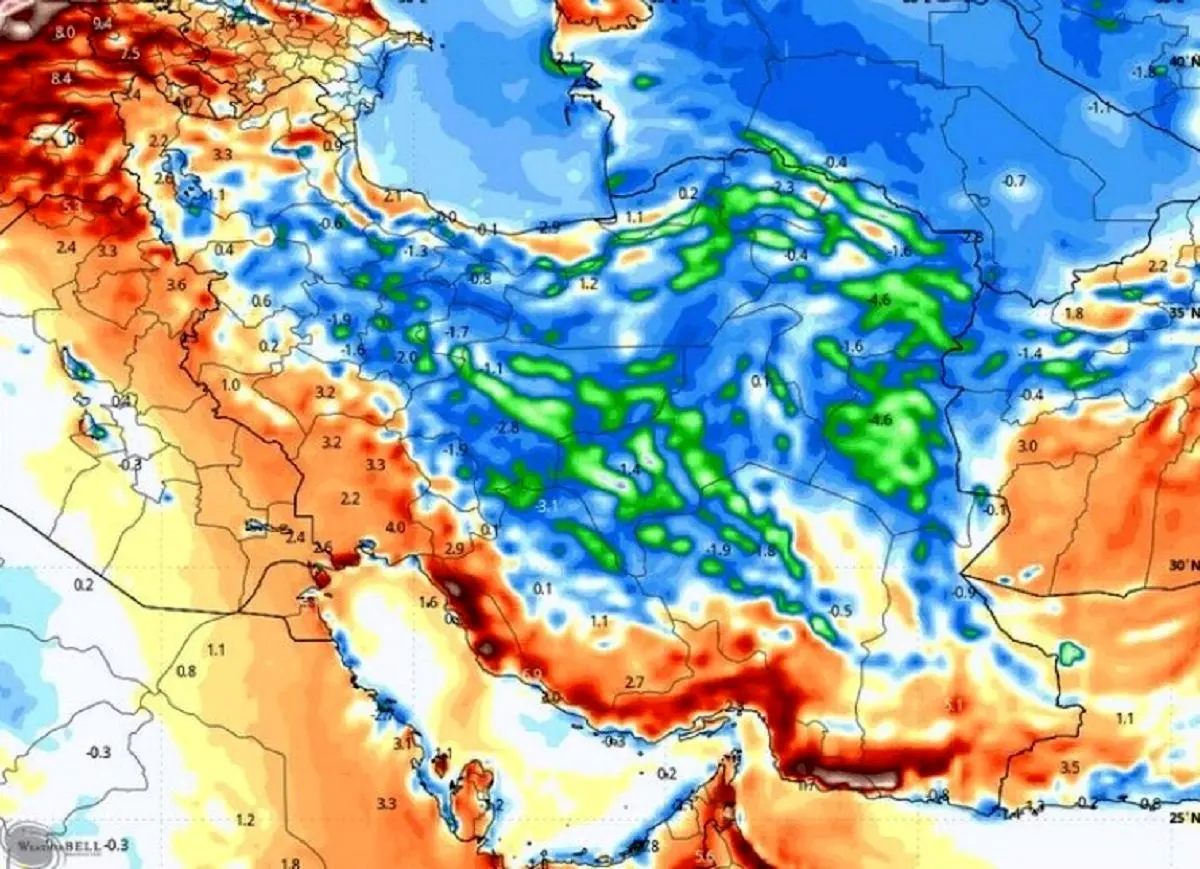 جبهه تهاجمی بارشی کشور را فرا گرفت؛ از آذربایجان تا خراسان درگیر توفان و باران