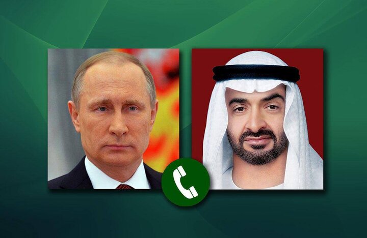 ابراز نگرانی پوتین و رئیس امارات از وخامت تنش‌ها در منطقه