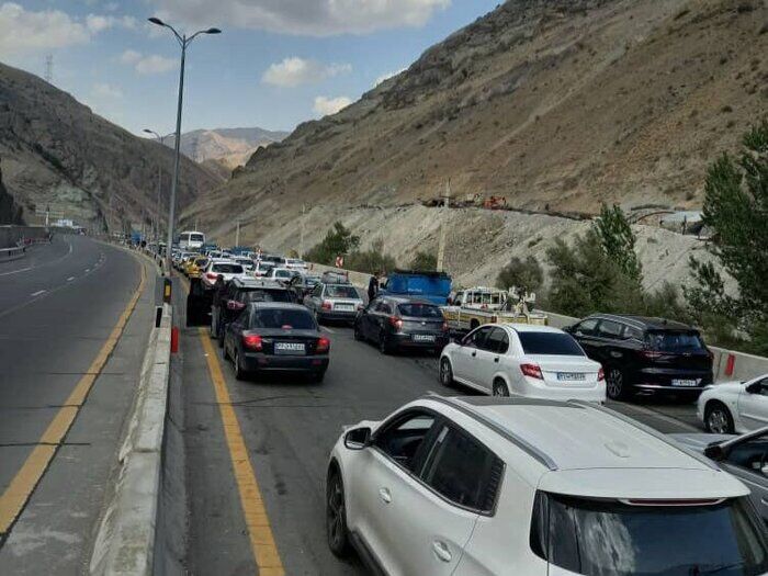 ترافیک در محور چالوس سنگین شد