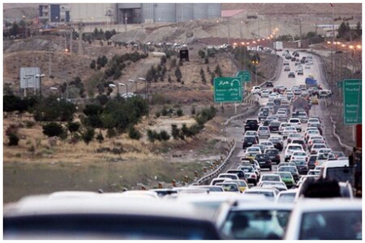 ترافیک سنگین در جاده رشت به امام‌زاده هاشم