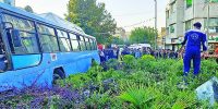 برخورد اتوبوس شرکت واحد با عابر پیاده در تهران